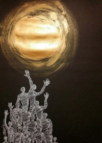 Amir Taj, 11 x 16 Inch, Mixed Media On Paper, Figurative Painting, AC-AMT-047 Amir Taj, 11 x 16 Inch, Mixed Media On Paper, Figurative Painting, AC-AMT-047